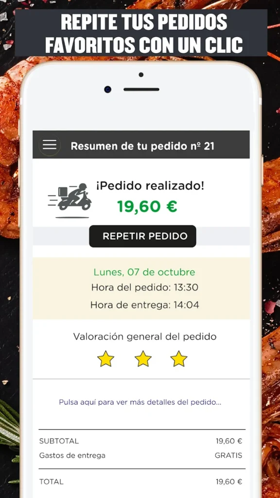 Pedidos rápidos y cómodos con la App de Restaurante Corea